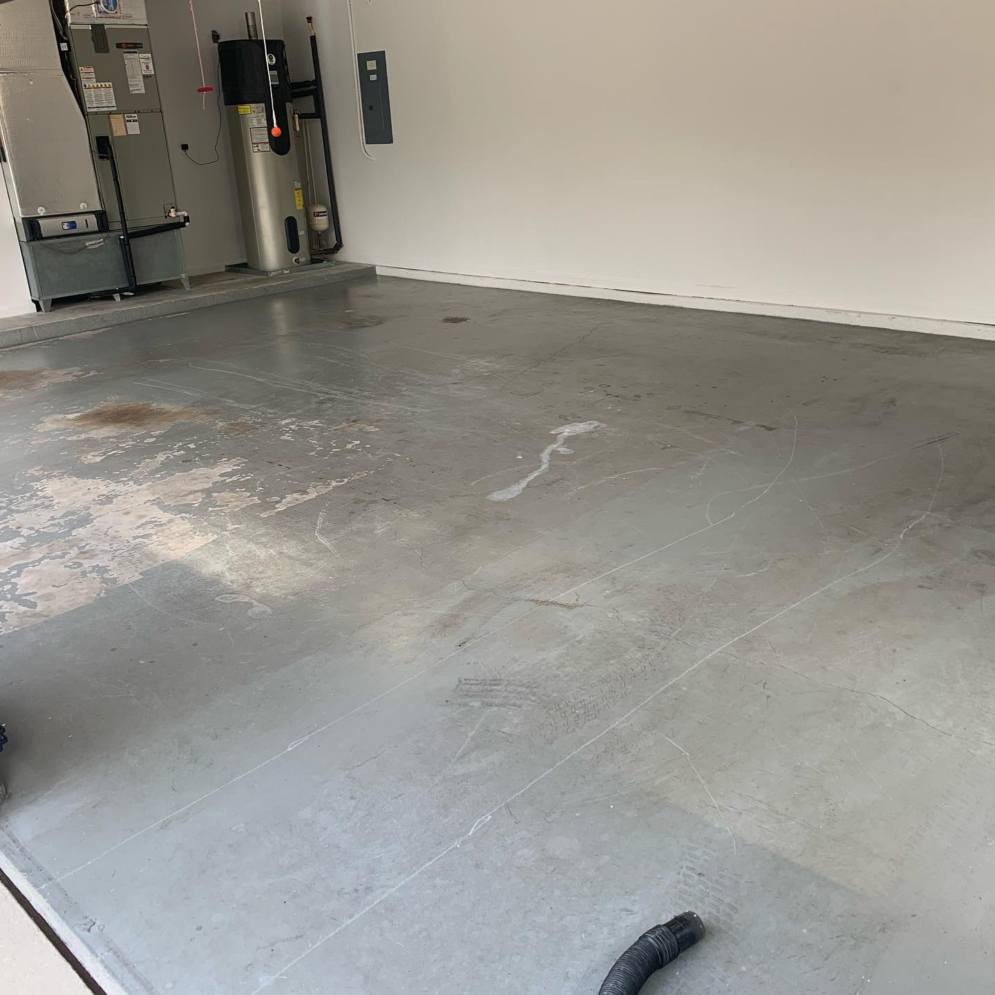 Golden Gate Estates garage floor before epoxy coating